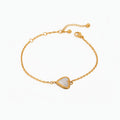 Gold Heart Shell Charm Bracelet – jewelry (view 1)
