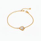 Gold Heart Shell Charm Bracelet – jewelry (view 1)