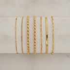 Chain Link Bangle Bracelet Set - S103 Gold
