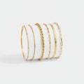 Chain Link Bangle Bracelet Set - S103 Gold