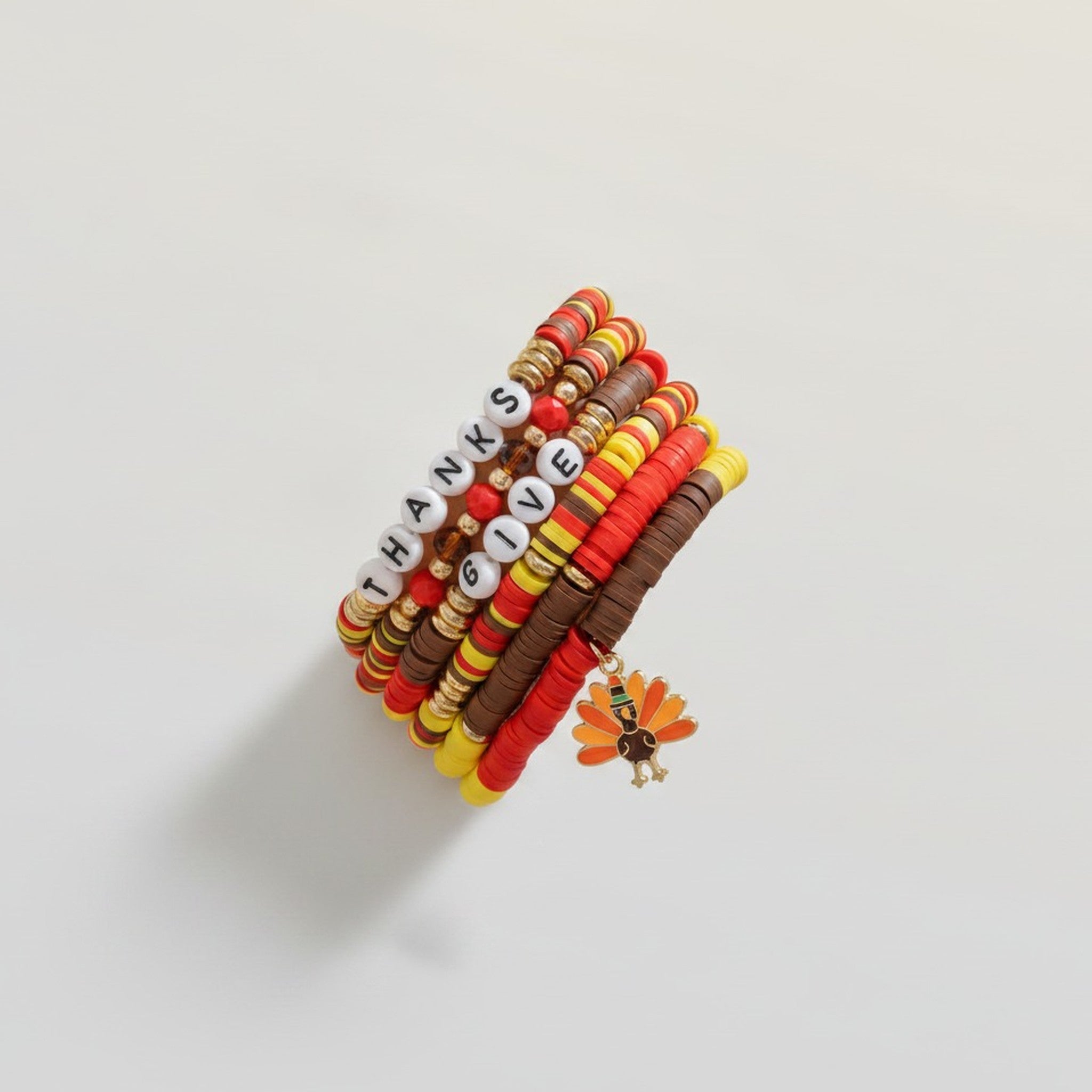 Happy Fall Beaded Charm Bracelet Set – jewelry (view 2)