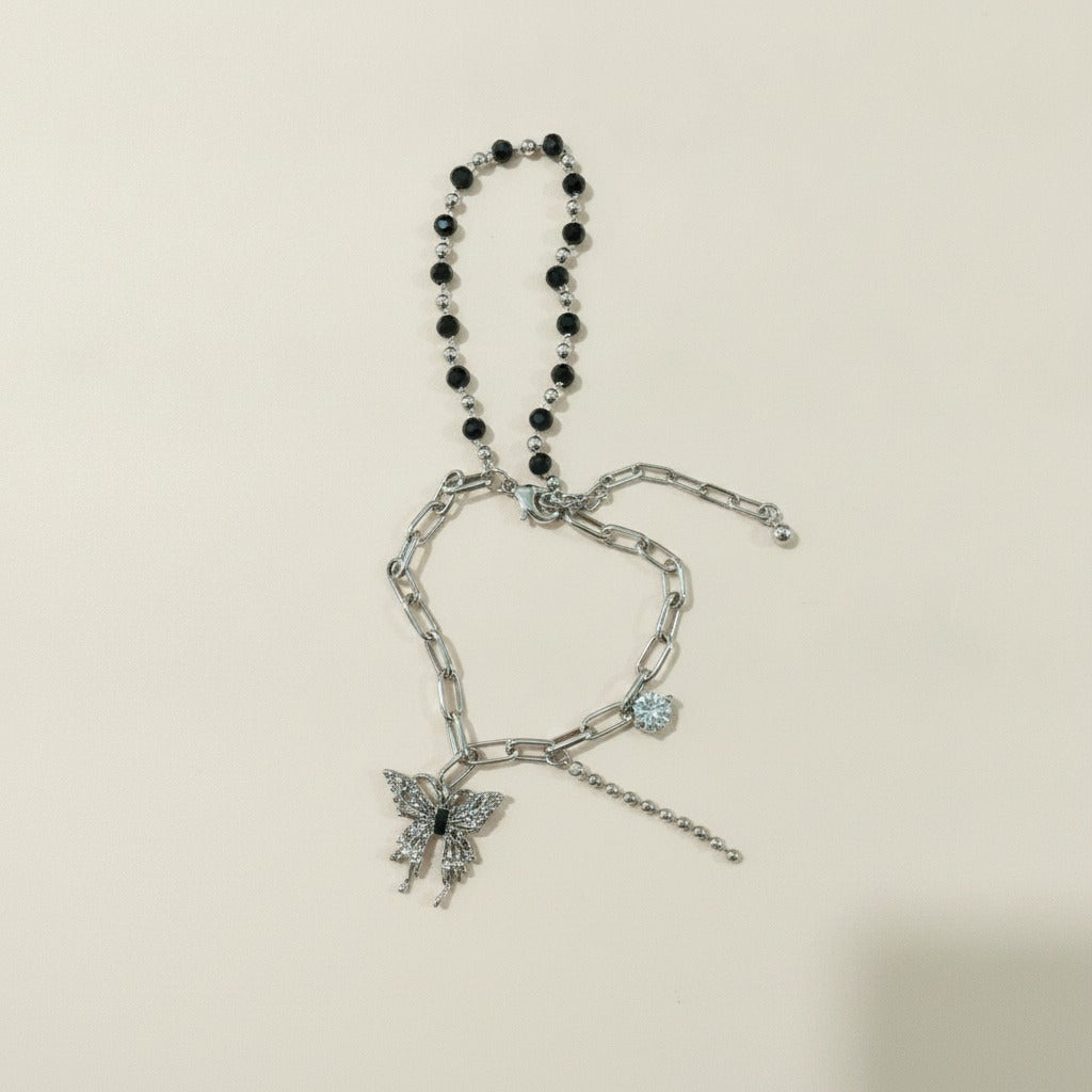 Chic Layered Butterfly Charm Necklace – jewelry (view 1)