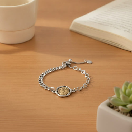 Adjustable Inspirational Cross Charm Bracelet – jewelry (view 2)