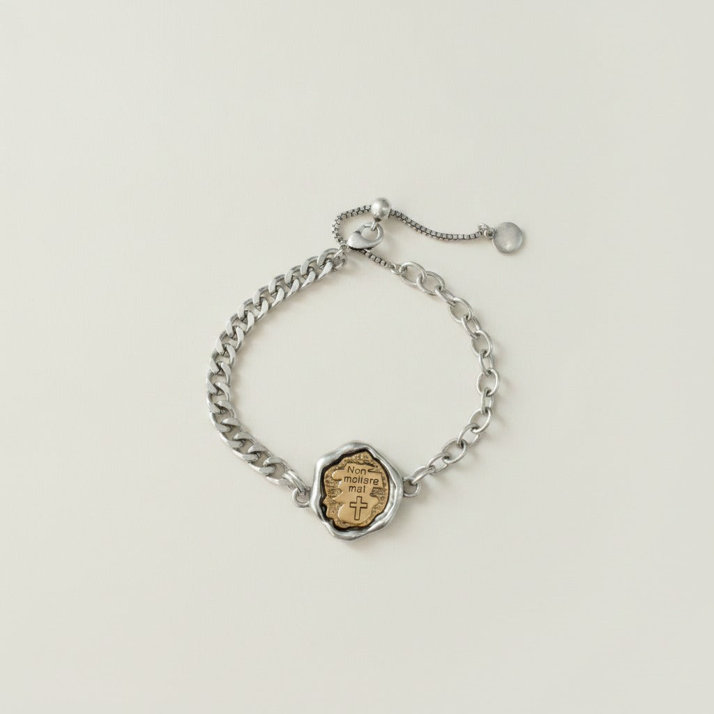 Adjustable Inspirational Cross Charm Bracelet – jewelry (view 1)