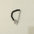 Cat & Fishbone Beaded Charm Bracelet – jewelry (view 1)