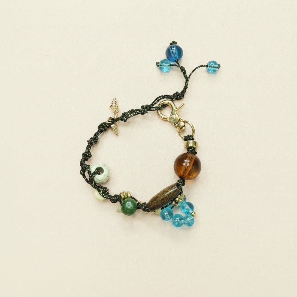 Multi-Color Beaded Charm Bracelet – jewelry (view 1)