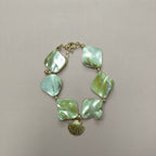 Iridescent Square Shell Charm Bracelet – jewelry (view 1)