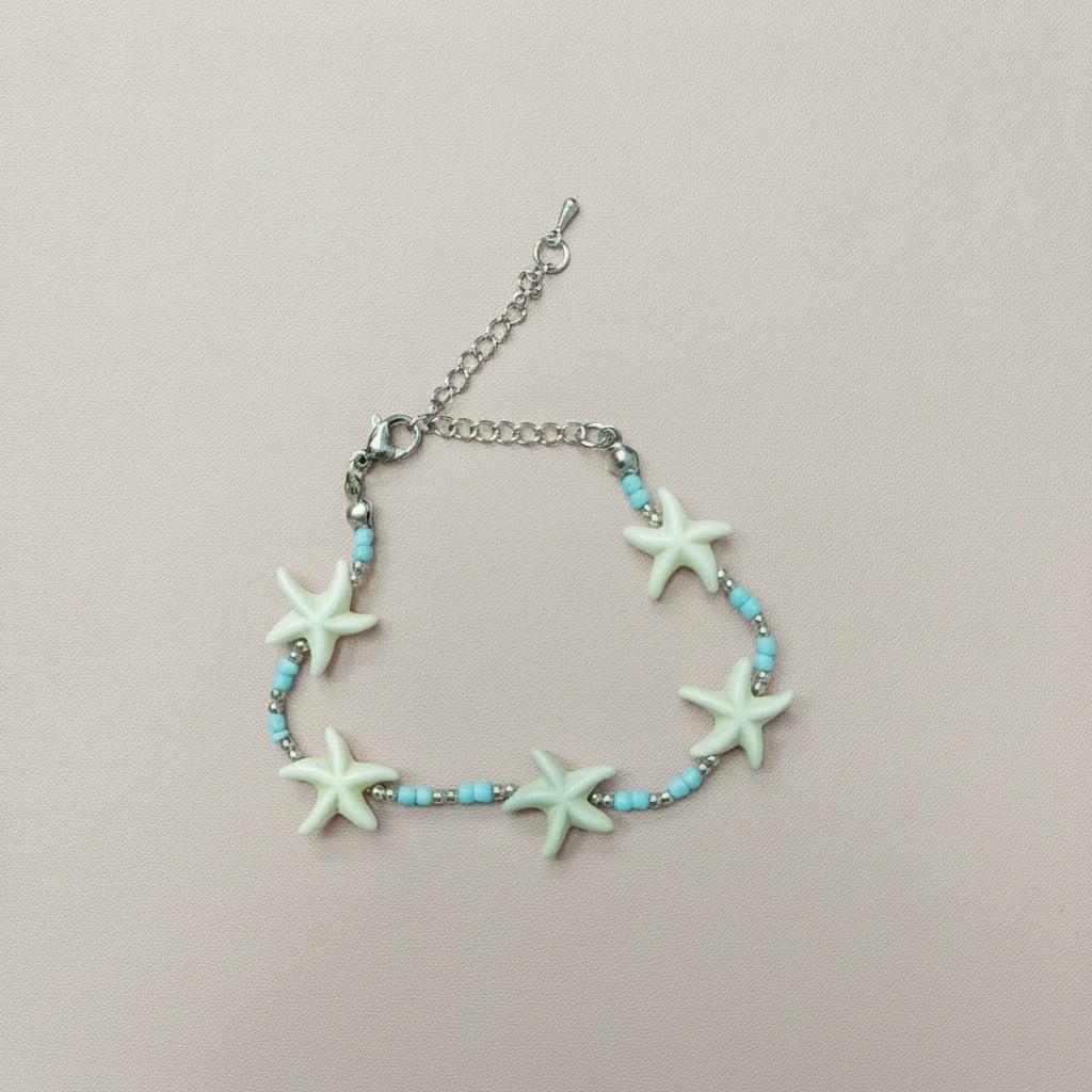 Starfish Beaded Charm Bracelet – jewelry (view 1)