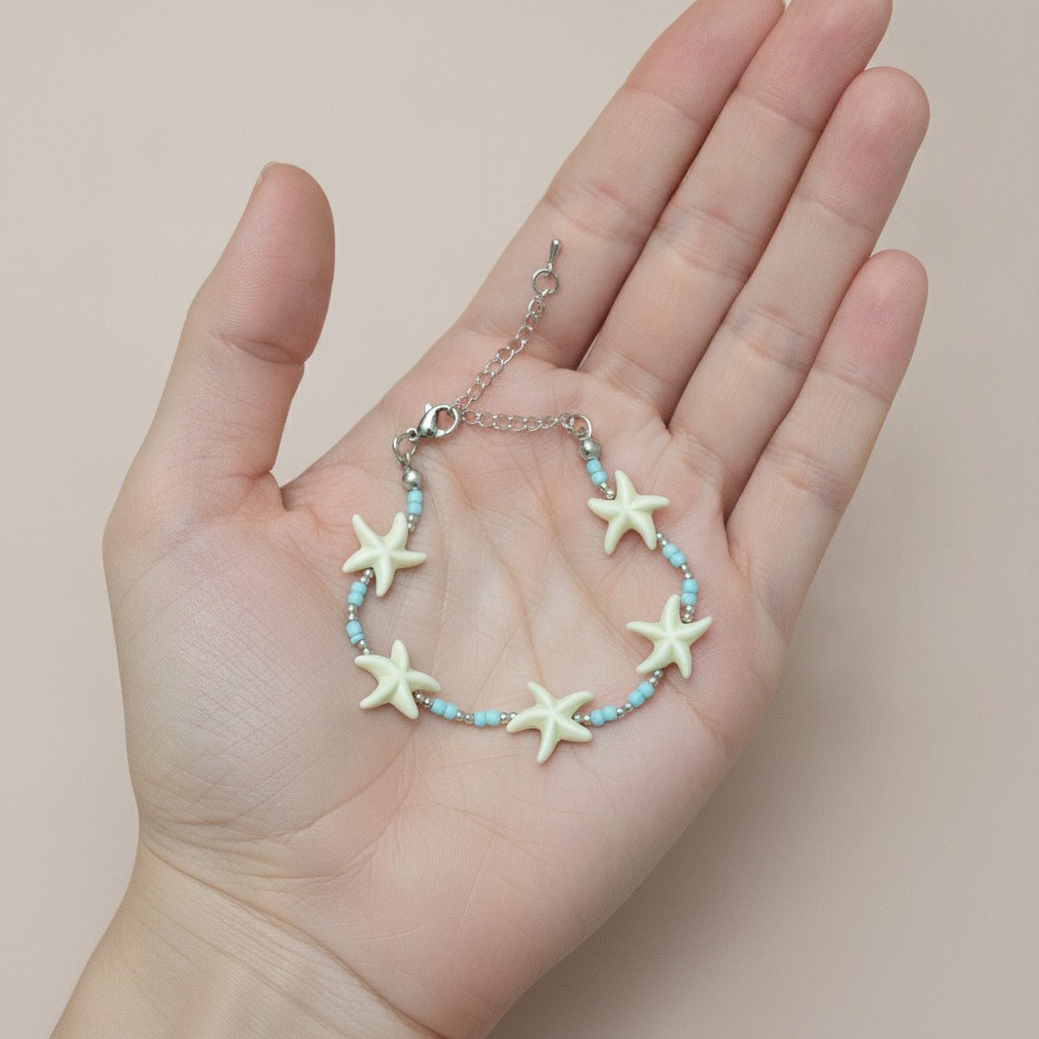 Starfish Beaded Charm Bracelet – jewelry (view 3)