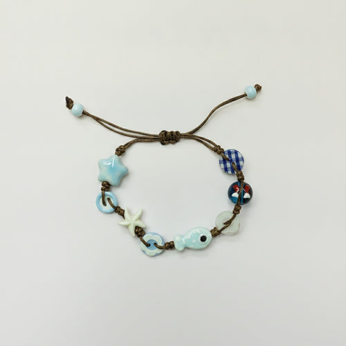 Adjustable Ceramic Sea Life Charm Bracelet – jewelry (view 1)