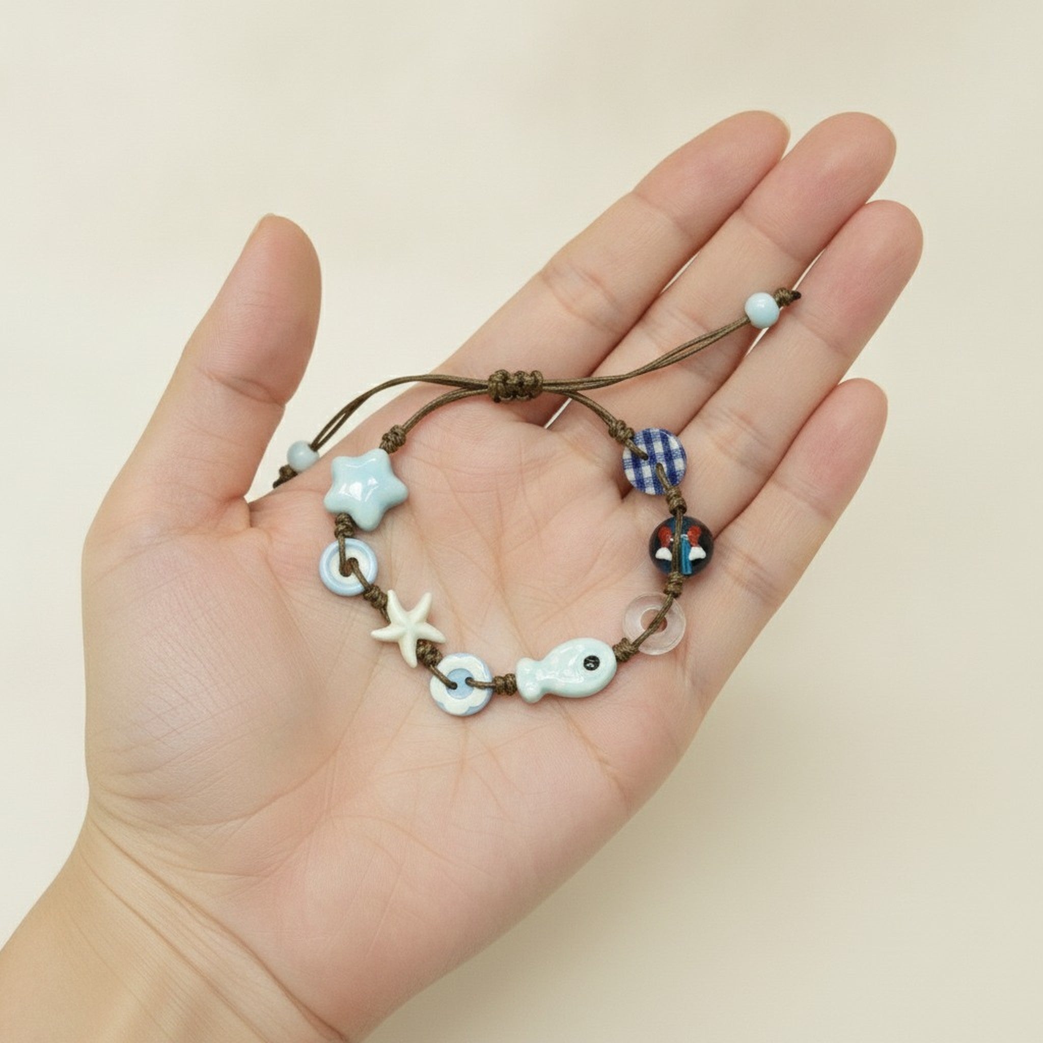 Adjustable Ceramic Sea Life Charm Bracelet – jewelry (view 3)