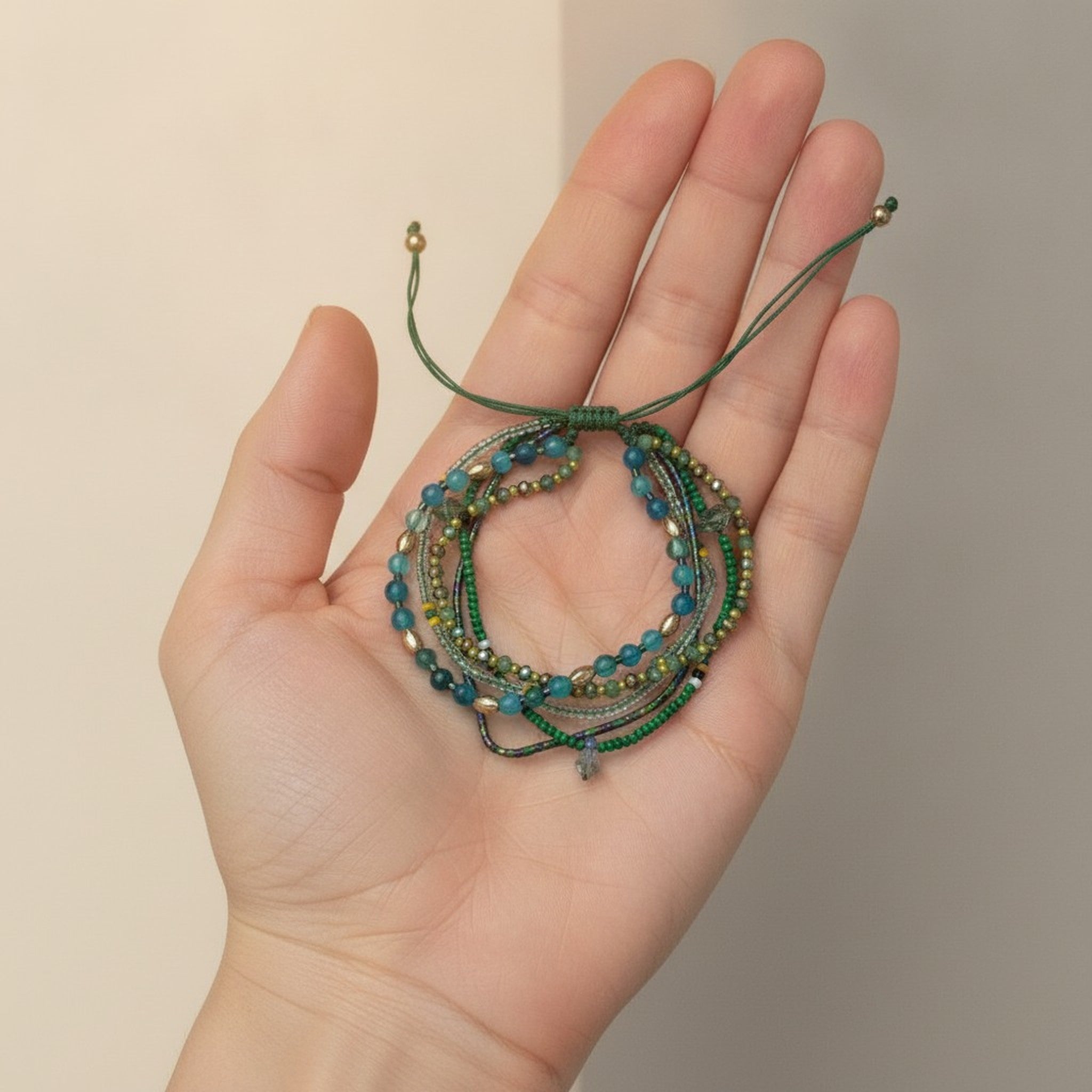 Boho Layered Beaded Bracelet – jewelry (view 3)