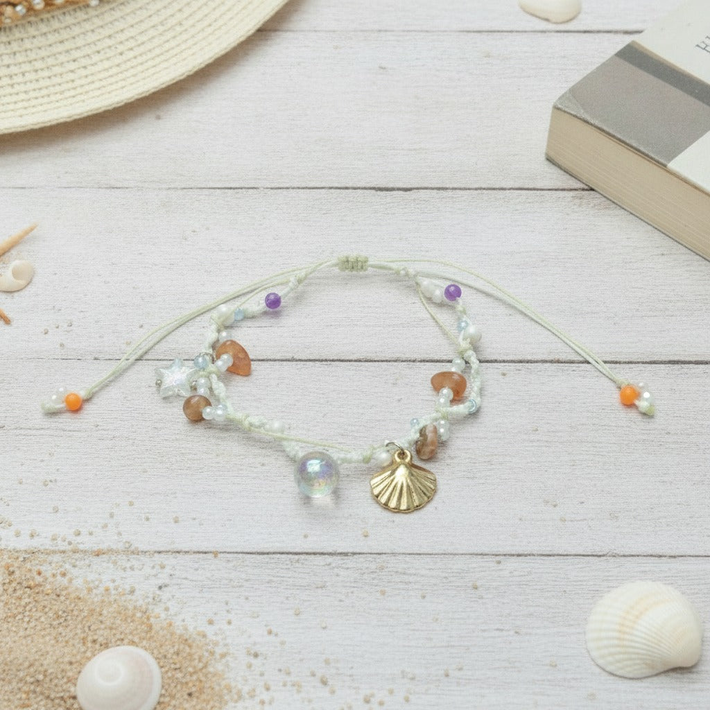 Ocean-Inspired Charm Beaded Bracelet – jewelry (view 2)
