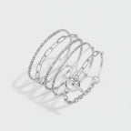 Chain Link Bracelet Set With Toggle Clasp - Style One