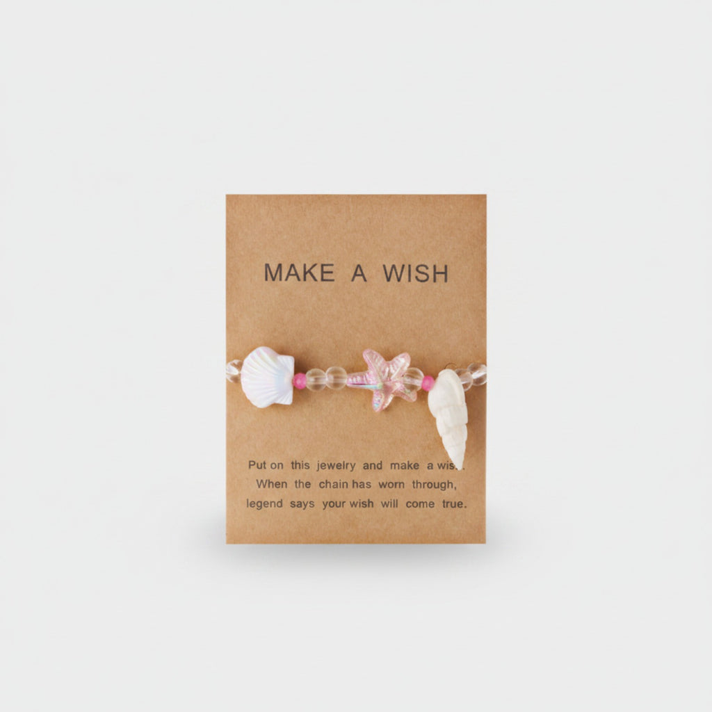 Seashell Starfish Beaded Wish Bracelet