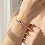 Pink Butterfly Charm Braided Friendship Bracelet