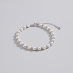 Pearl Beaded Bracelet With Rhinestone Spacers – jewelry (view 1)