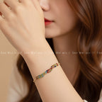 Multicolor Rhinestone Beaded Adjustable Bracelet – jewelry (view 3)