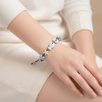 Blue Ceramic Charm Bracelet With Starfish Beads