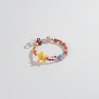 Colorful Beaded Bracelet With Yellow Star Charm – jewelry (view 1)