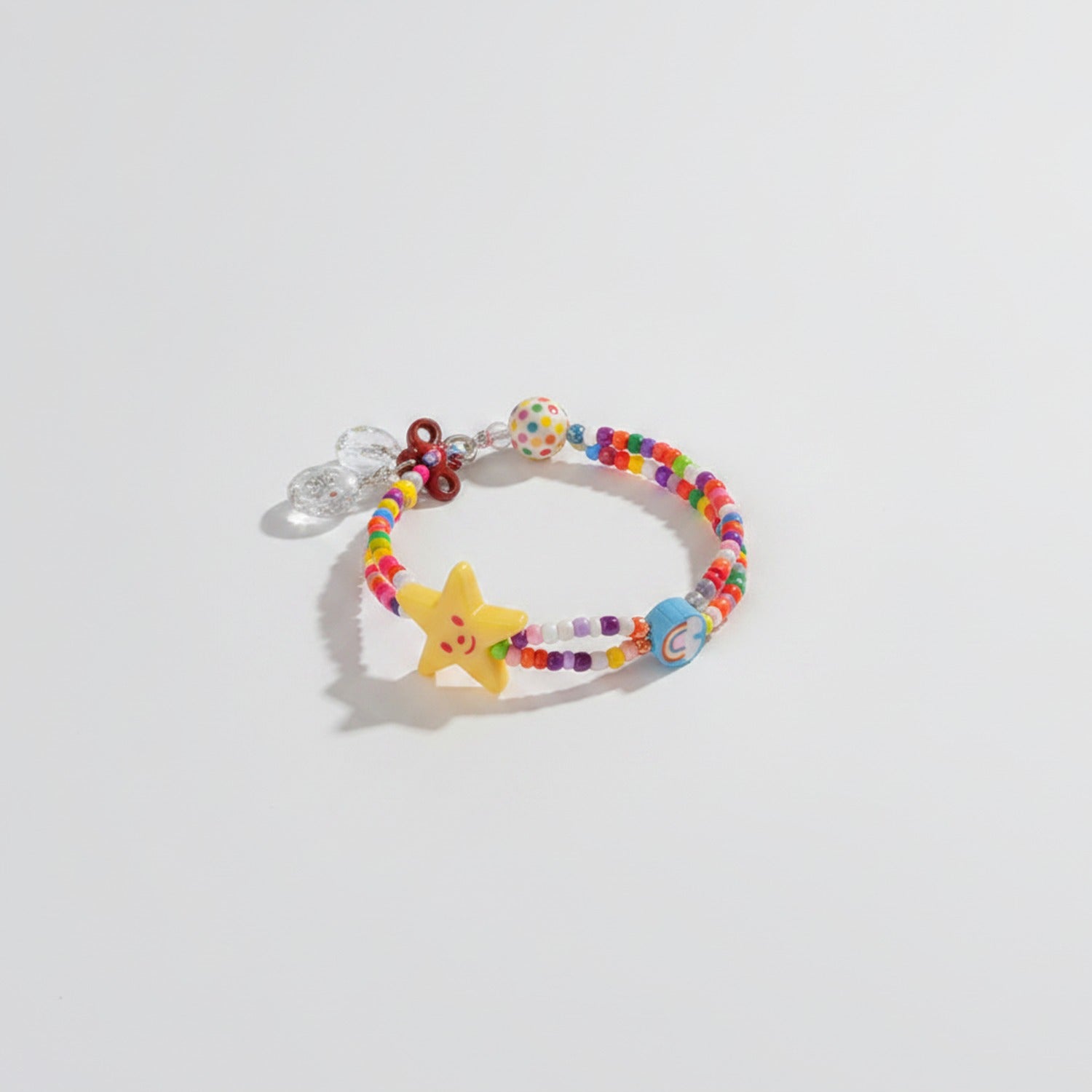 Colorful Beaded Bracelet With Yellow Star Charm