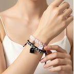 Ghost Charm Braided Rope Bracelet Set