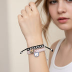 Braided Teddy Bear Charm Friendship Bracelets Set