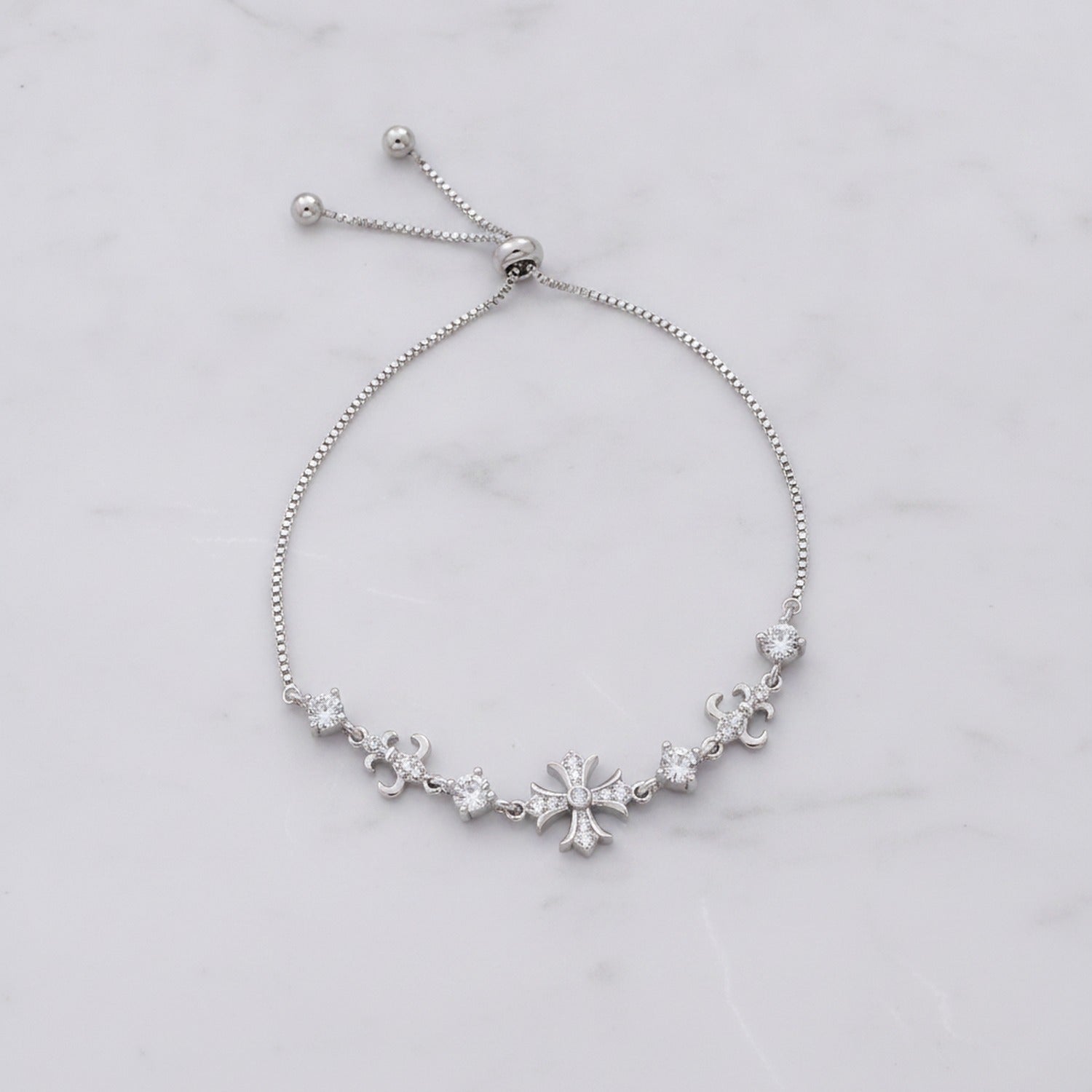 Rose Celestial Star Charm Bracelet - Bracelet - Silver