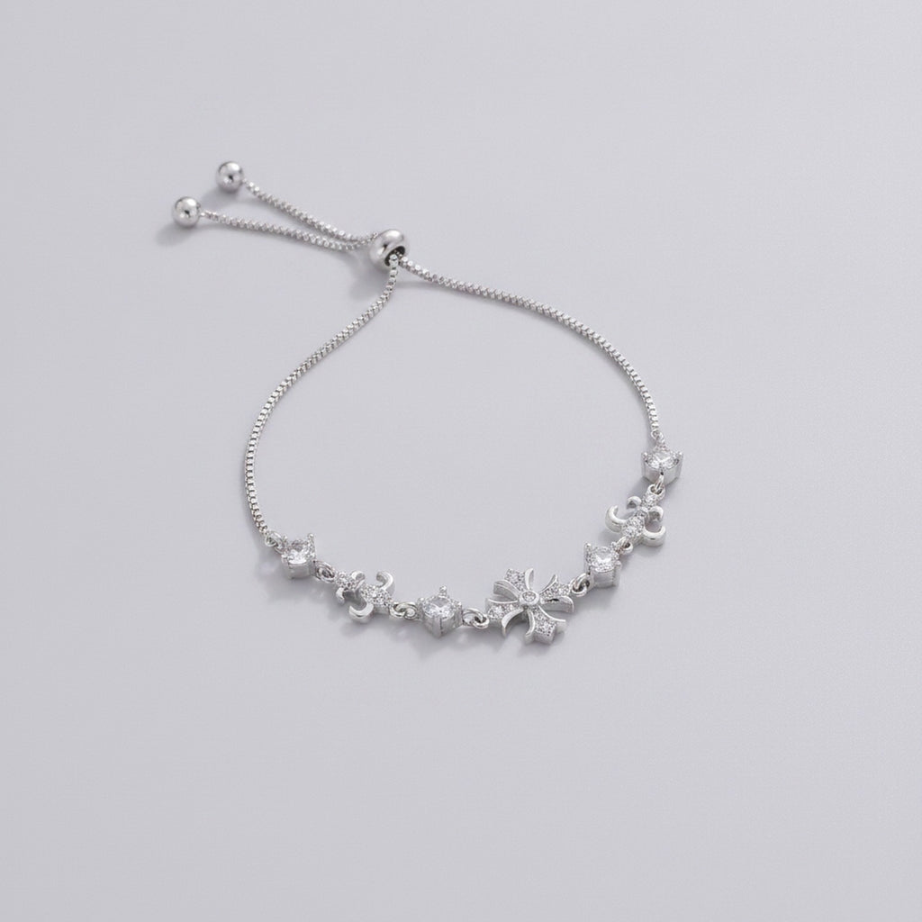 Rose Celestial Star Charm Bracelet - Bracelet - Silver