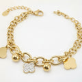 Layered Chain Bracelet with Charms – jewelry (view 1)