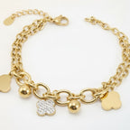 Layered Chain Bracelet with Charms – jewelry (view 1)