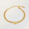 Dainty Layered Flower Charm Bracelet – jewelry (view 1)