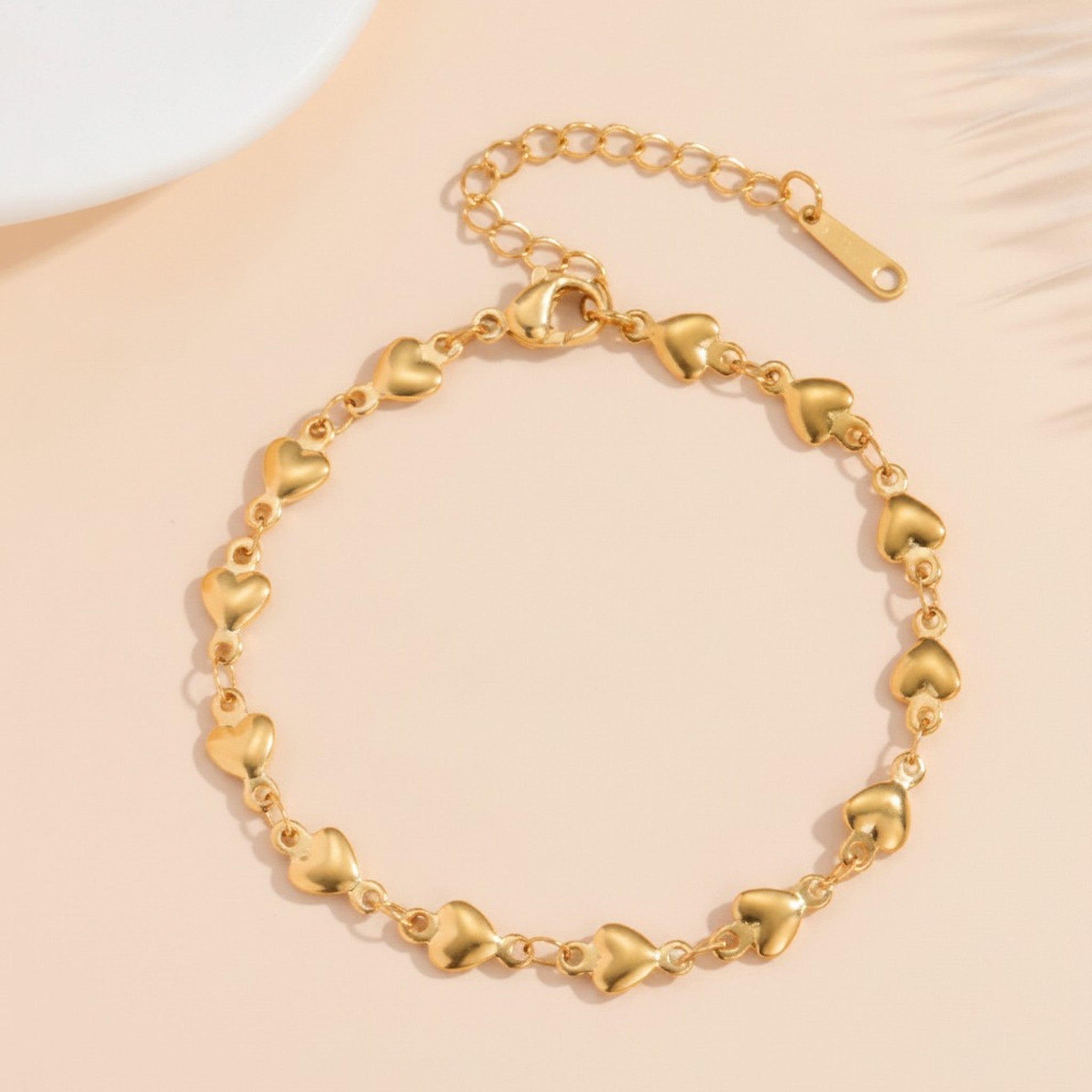 Dainty Heart Chain Link Bracelet – jewelry (view 1)