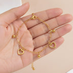 Elegant Heart Charm Paperclip Link Bracelet – jewelry (view 3)