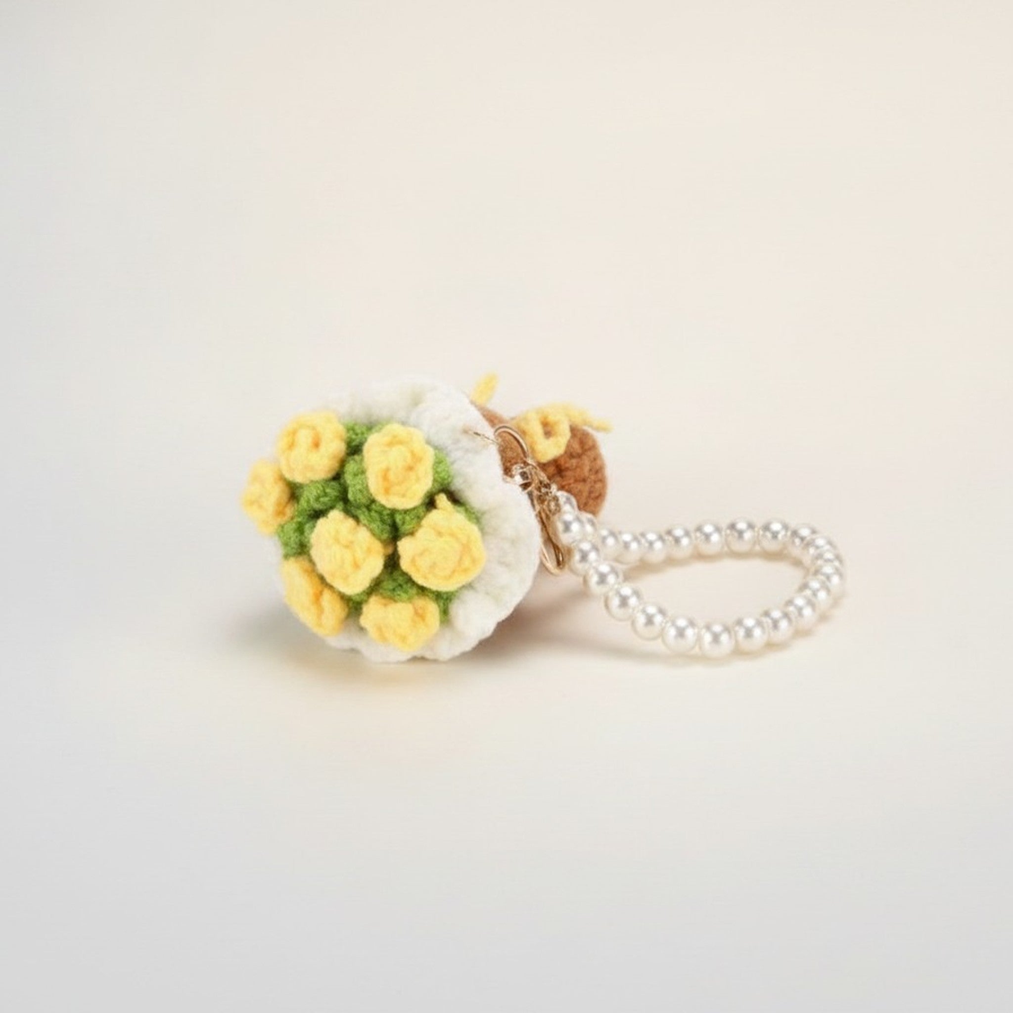 Knitted Rose Pouch Pearl Wristlet – bags & wallets (view 5)
