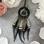 Boho Feather & Stone Dreamcatcher Necklace – jewelry (view 3)