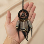 Boho Feather & Stone Dreamcatcher Necklace – jewelry (view 4)