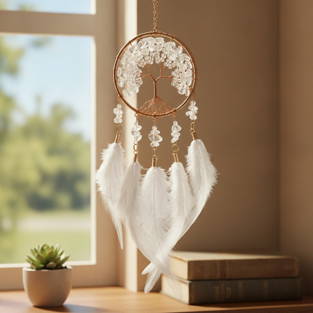 Crystal Tree of Life Dream Catcher Charm – novelty & toys (view 5)