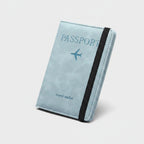 Passport Travel Wallet With Elastic Band Light Blue