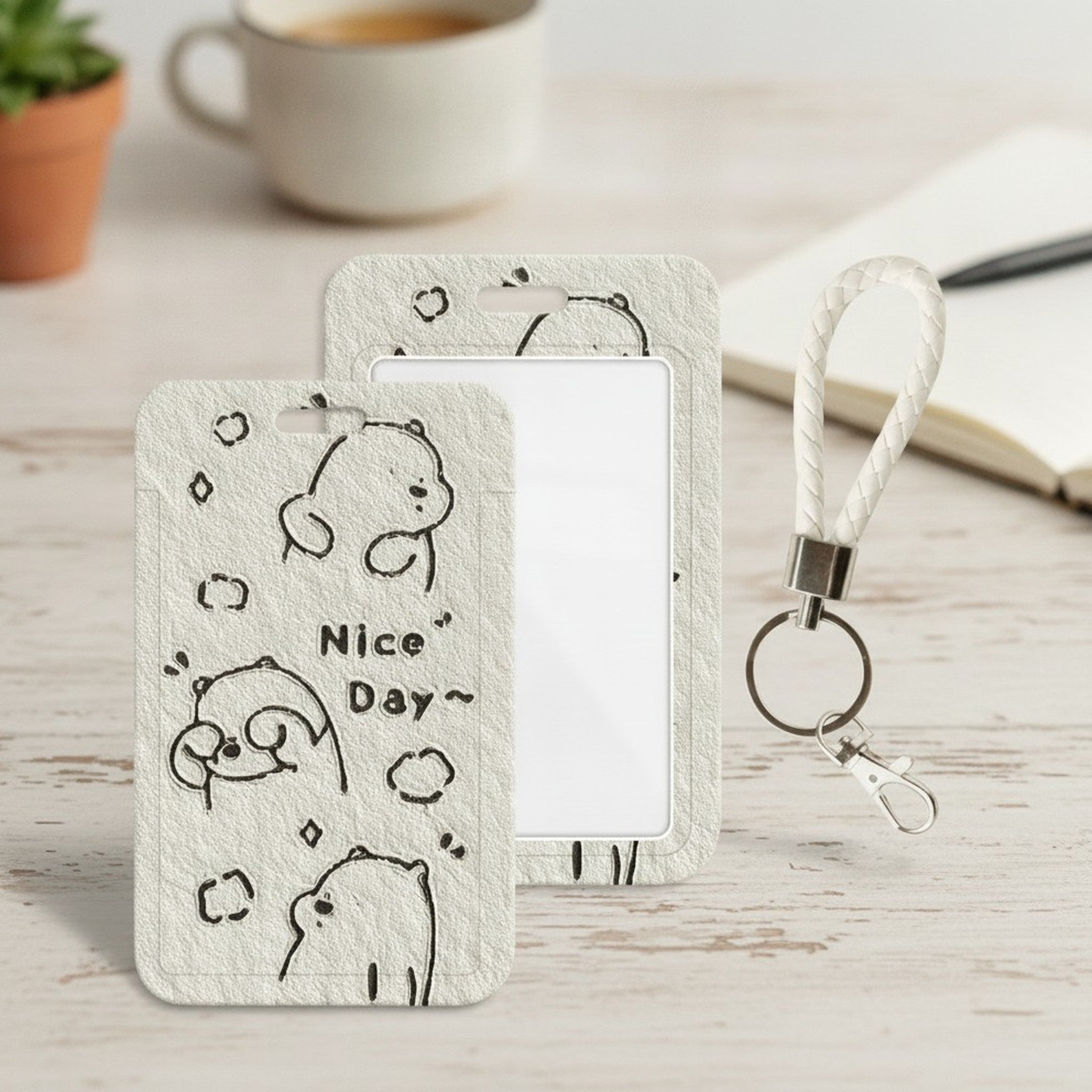 Cute Bear Card Holder & Braided Keychain – bags & wallets (view 2)