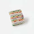 Tweed Button-Charm Square Notebook - Gentle Fabric Multi-Color (includes 20 inner pages) – stationery (view 1)