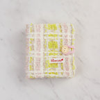 Tweed Button-Charm Square Notebook - Chic Pink Notebook 20 Pages – stationery (view 2)