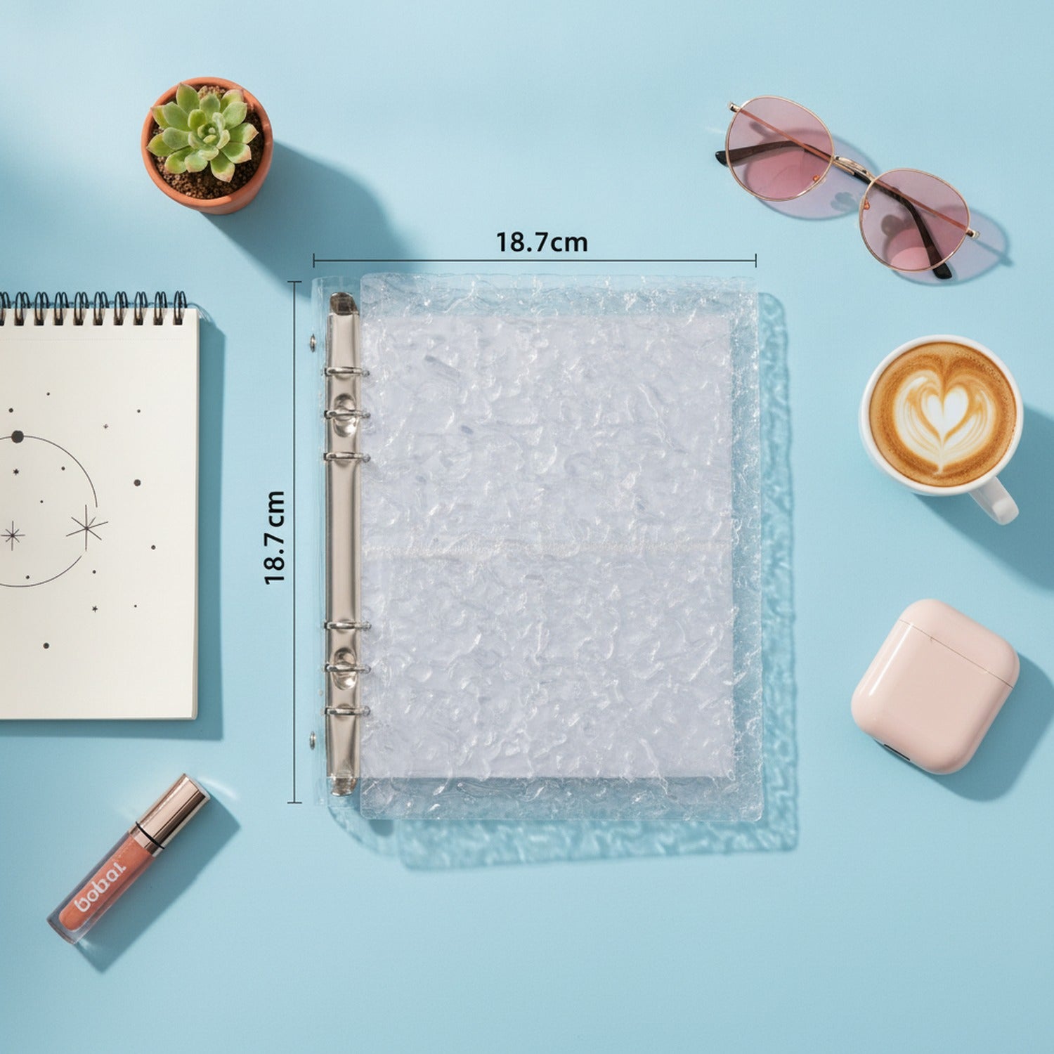Glitter Photo Binder With Silver Ring Binding