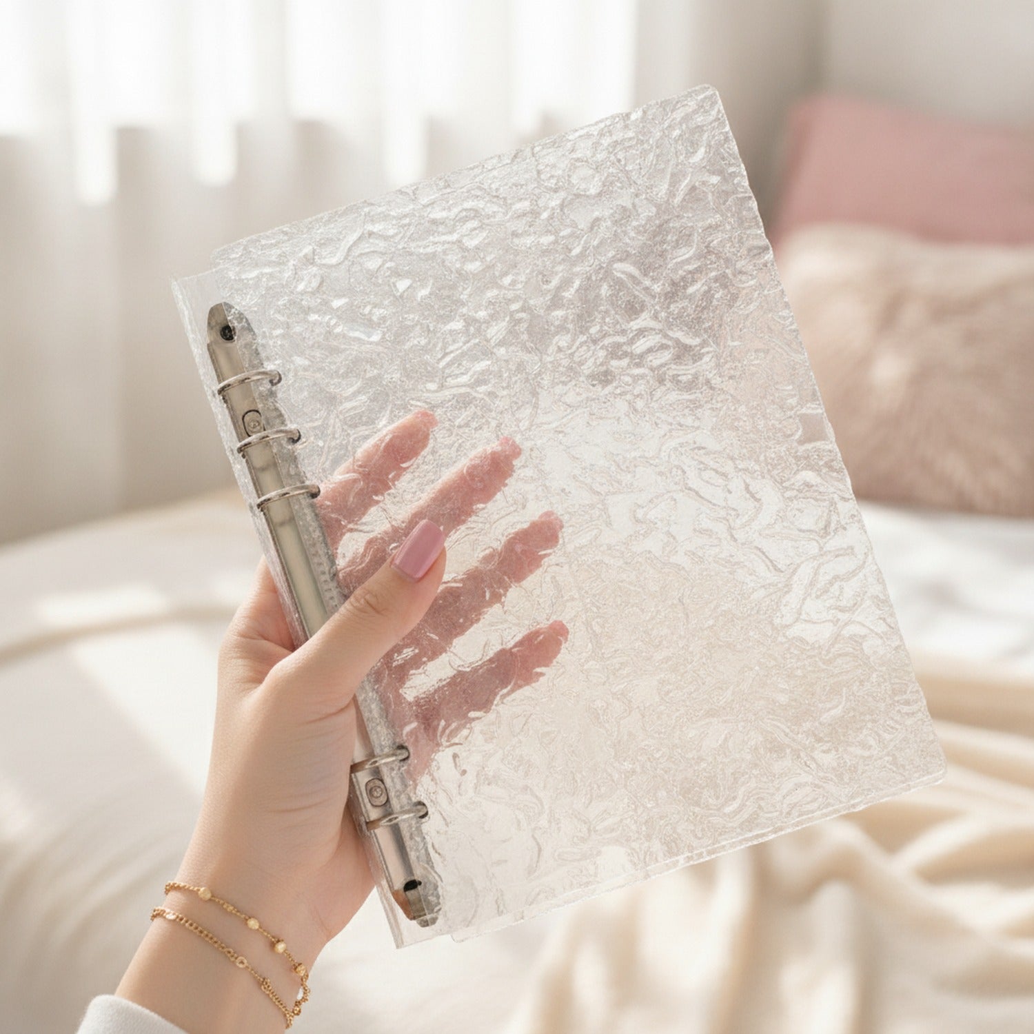 Glitter Photo Binder With Silver Ring Binding