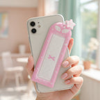 Pink Star Charm Keychain Mirror Accessory