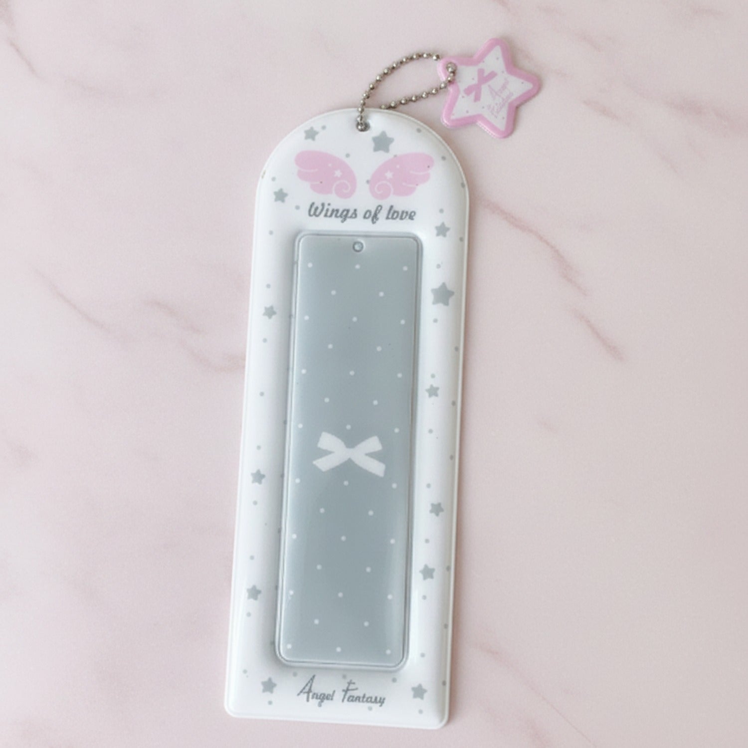 Wings Of Love Star Charm Mirror Keychain