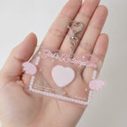 Cute Angel Wings Glitter Keychain Card Holder – stationery (view 6)