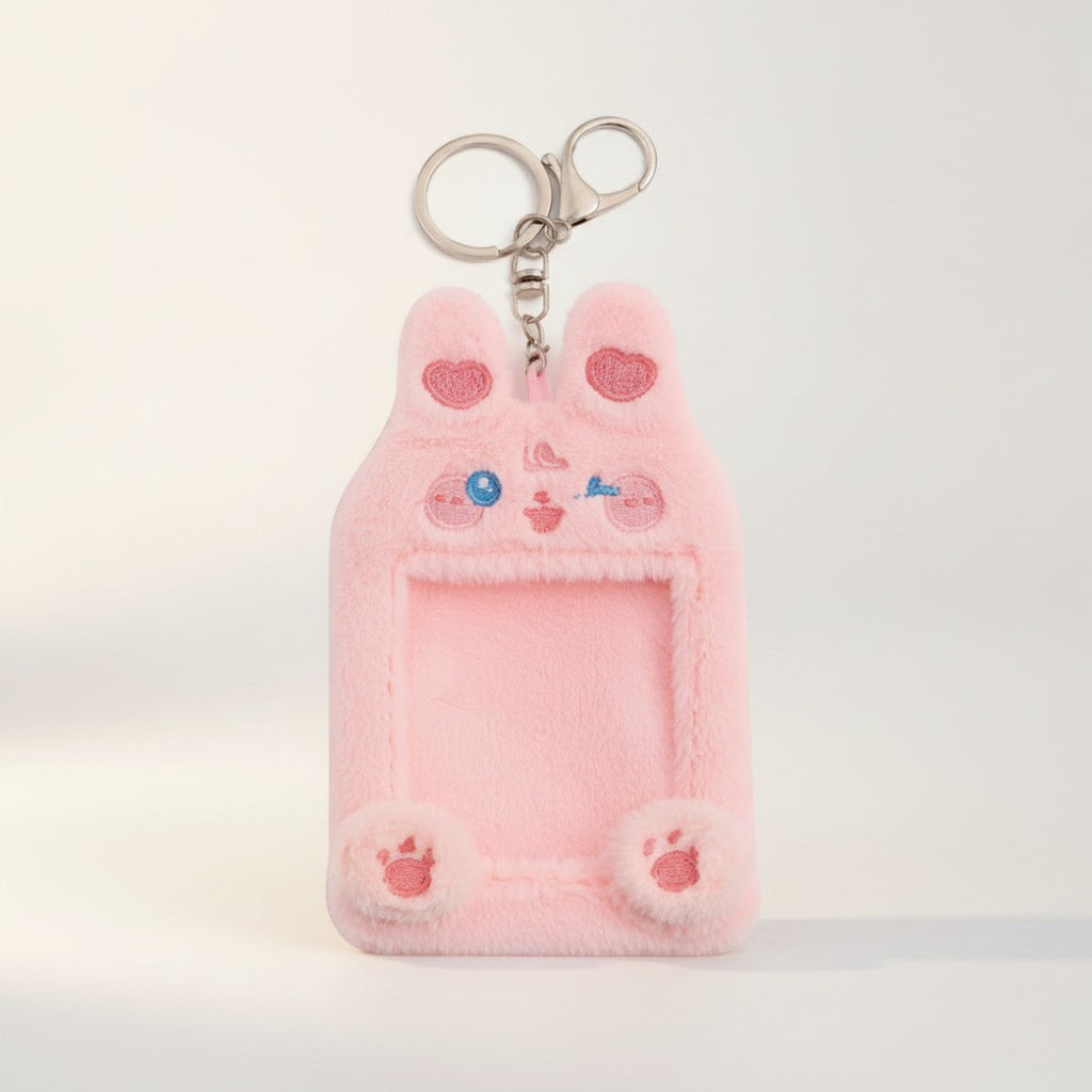 Cute Cat Plush ID Card Holder Keychain – bags & wallets (view 1)