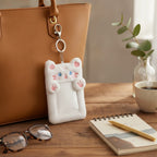 Cute Cat Plush ID Card Holder Keychain – bags & wallets (view 3)