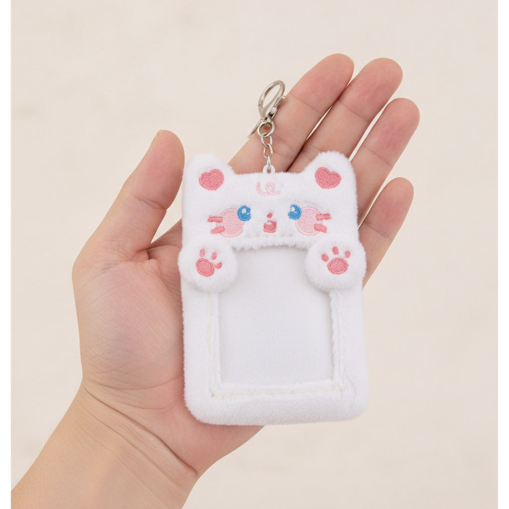 Cute Cat Plush ID Card Holder Keychain – bags & wallets (view 4)